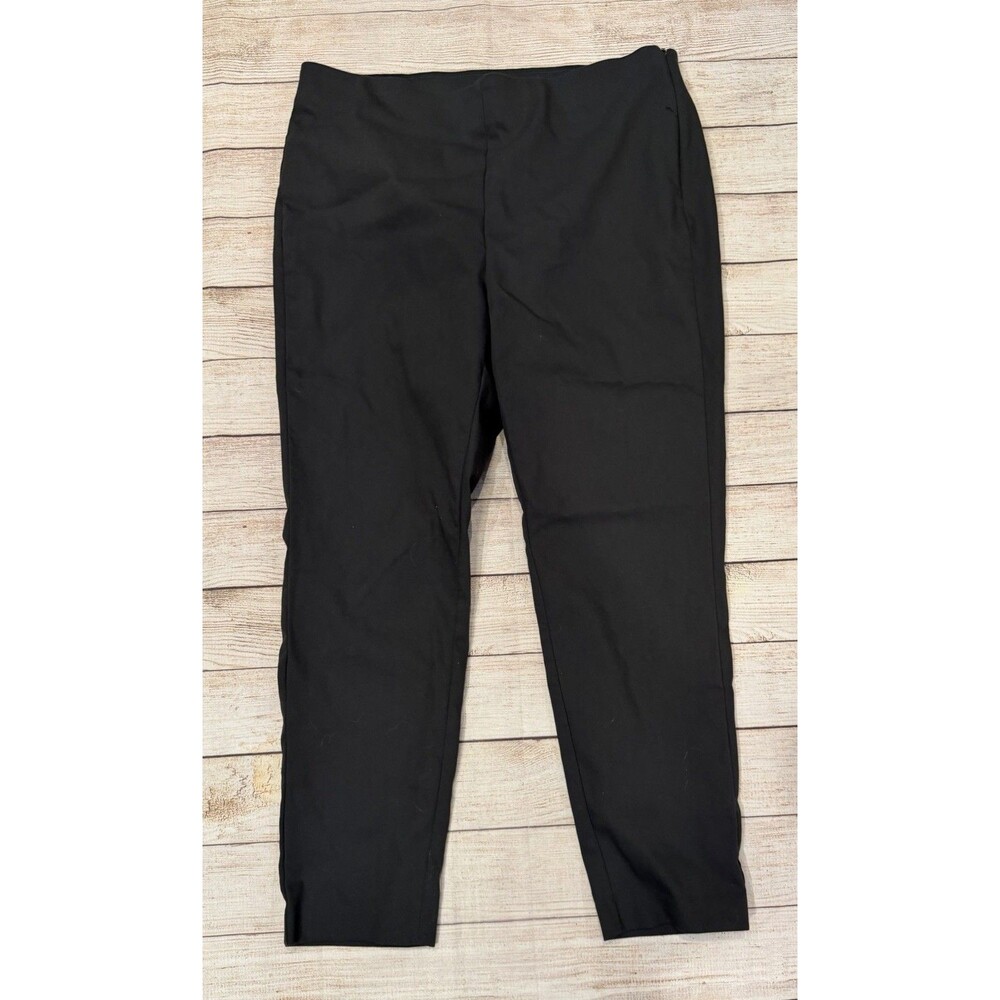 Loft High Waist Curvy Skinny Ankle Pants Black Trousers Women's Size 16